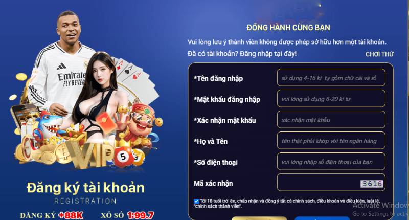 mở tài khoản cược M8 Win